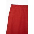 thumbnail image 4 of HH TRAF Pantalones de verano elegantes de mezcla de lino rojo con pierna ancha para mujer, pantalones largos hasta el tobillo con bolsillos y cremallera para oficina para mujer, 4 of 4
