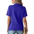thumbnail image 3 of Polo Shirts for Women Golf Button Collared Summer Short Sleeve Tops Lightweight Work Polo Shirt Womens Blouses, 3 of 7
