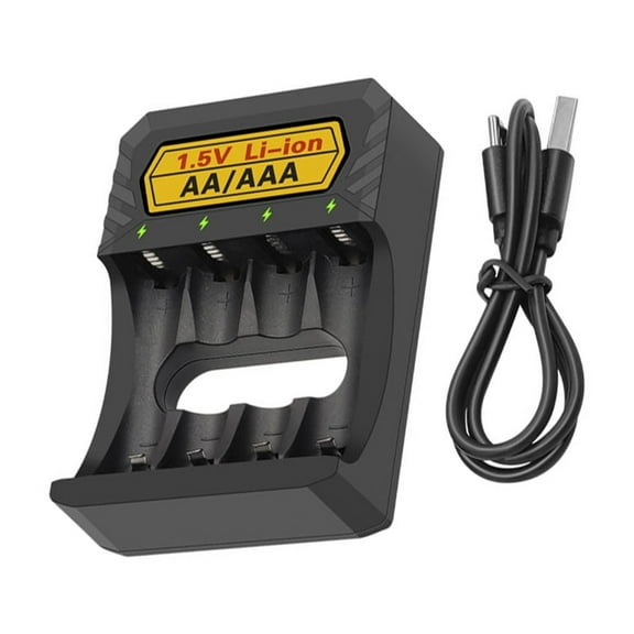 WINDLAND 4Slot 1.5V Lithium Battery Charger For Rechargeable AA/Triple A Charging Dock