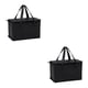 thumbnail image 1 of Naiovety Bolsa aislante no tejida, portátil, reutilizable, lavable, cálido, elegante, caja plegable, contenedor de actividades al aire libre Negro Groß 2piezas, 1 of 6