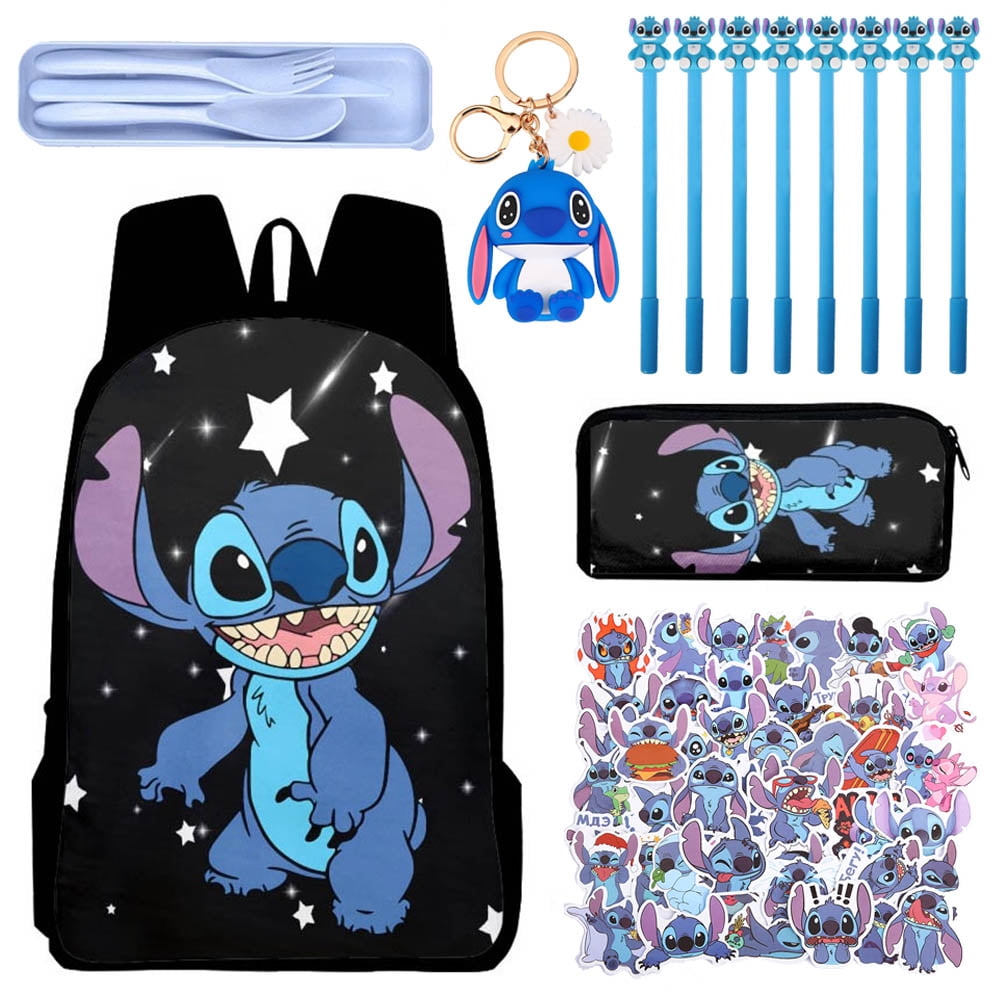 Cartoon Backpack Set School Bags Insulated Lunch Bag Tote And Pencil Case  Box for Children Student 