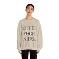 thumbnail image 4 of Coffee yoga naps sweatshirt, Unisex Heavy Blend™ Crewneck Sweatshirt, 4 of 7