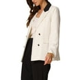 thumbnail image 4 of Chaqueta de manga larga de una botonera con solapa para mujer INSPIRE CHIC M Blanca, 4 of 6
