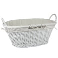 thumbnail image 5 of Home Basics Laundry Wicker Basket with Removable Liner, White, 5 of 6