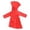 Red, variant on HUITKMM Kids Hooded Long Raincoat with Snap Buttons for School Commute 3-4 Years