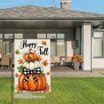 thumbnail image 3 of JOOCAR Happy Fall Linen Garden Flag with Pumpkins and Leaves for Fall Autumn Home Outdoor Garden Yard Door Decor 12x18 inch, 3 of 5