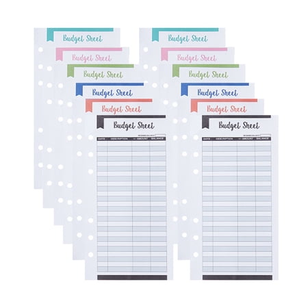 TRINGKY A6 Budget/ Finance/ Money Planner 12 Budget Sheets Plan Weekly or Monthly