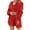 Red womens 2 piece sets, variant on Womens Loungewear Set Womens Fleece Pajamas Sets Cozy Fluffly Plush 3 Piece Outfits Fuzzy Cardigan Coat Tank and Shorts Homewear Sets Sleepwear Lounge Matching Sets