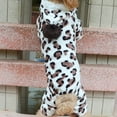thumbnail image 6 of Reheyre Dog Hoodie Hooded Flannel Winter Warm Leopard Printed Pet Puppy Clothes Jumpsuit Pajamas Outwear for Home, 6 of 8