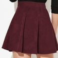 thumbnail image 5 of Falda corta de talle alto con cierre de botones para mujer, 5 of 5