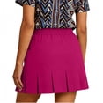 thumbnail image 5 of YTCAMLO Pleated Mini Skirts for Women Classic High Waist A Line Skirt with Pocket Girls School Uniform Workout Flowy Skater Skirts, Hot Pink XXL, 5 of 9