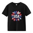 thumbnail image 4 of Taqqpue Kid 4th of July T-Shirts Boys Girls American Flag Shirt Patriotic Top Short Sleeve Crew Neck Tees for Girls Boys 2-13 Years, 4 of 4