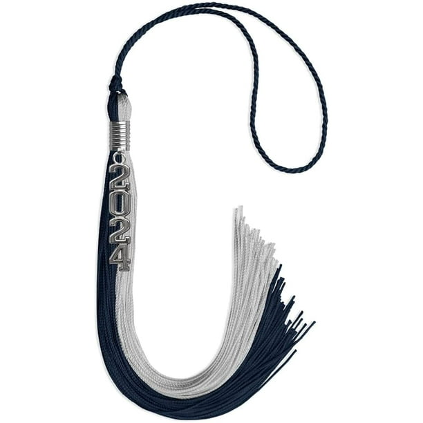 Endea Graduation Double Color Tassel with Silver Stacked Date Drop