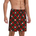 thumbnail image 2 of Balery Christmas With Character Pantalones cortos de pijama de punto de algodón para hombre con cinturilla y bolsillos-XX-Large, 2 of 6