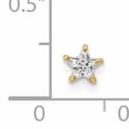 thumbnail image 3 of 14k Yellow Gold 18 Gauge Cubic Zirconia Cz Star Labret/face Jewelry Body Labret, 3 of 7