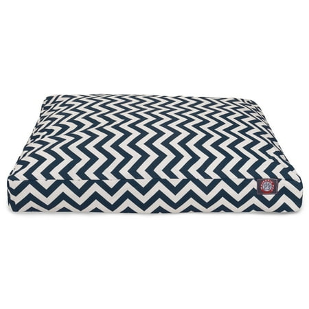 UPC: 0788995504894 | Majestic Pet | Chevron Rectangle Pet Bed For Dogs  Removable Cover  Navy Blue  Extra Large
