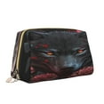 thumbnail image 2 of Xecao Rose Full Moon Black Wolf Print Fashion Makeup PVC Bag Large Capacity Travel Cosmetic Bag for Women Organizer Toiletry Clutch, 2 of 8