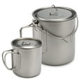 thumbnail image 2 of Taza Titanium 400 ml Conjunto de taza 750 ml Conjunto de olla colgante de titanio ultraligero Conjun Meterk Taza Titanium, 2 of 7