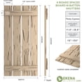 thumbnail image 2 of Ekena Millwork 23 1/2"W x 78"H Rustic Four Board Spaced Board-n-Batten Pecky Cypress Faux Wood Shutters (Per Pair), Primed Tan, 2 of 11