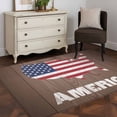 thumbnail image 3 of Area Rugs 2.7'x5', US Independence Day Carpet for Living Room Bedroom Dining Room, Retro American Flag Wood Brown Throw Kitchen Rugs Non Slip Washable Rectangle Indoor Outdoor Rugs, 3 of 8