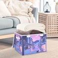 thumbnail image 3 of Yayeee Collapsible Cube Storage Bin with Lid Fabric Closet Decorative Basket with Handles, Cat Walking in Street, 3 of 7
