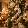 thumbnail image 5 of Rhinestone Pearl Christmas Ornament,Bling Glitter Hanging Decor,Elegant Sparkling Xmas Tree Mantel Window Holiday Decor,A, 5 of 6