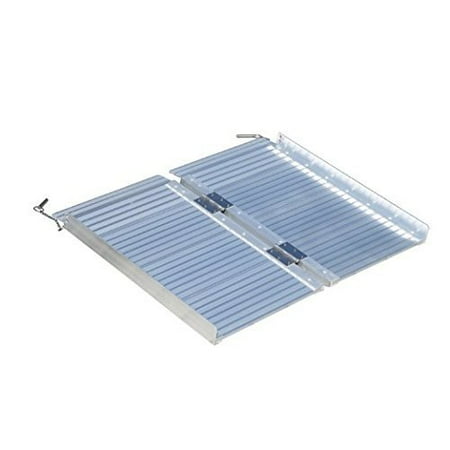 HomCom 10' Folding Portable Suitcase Mobility Wheelchair Threshold Ramp