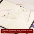 thumbnail image 5 of Unique Bargains 2piece Triangle Ruler Square Set 27cm, 24cm 30/60 and 45/90 Degrees Measuring Tools, Transparent, 5 of 5
