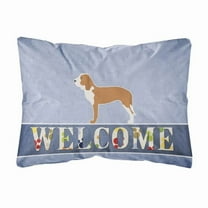 Carolines Treasures BB5495PW1216 Spanish Hound Welcome Canvas Fabric Decorative Pillow