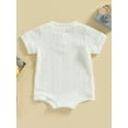 thumbnail image 4 of Bagilaanoe Newborn Baby Girl Boy Rompers Short Sleeve Bodysuits 3M 6M 9M 12M 18M Infant Casual One Piece Short Jumpsuit, 4 of 8
