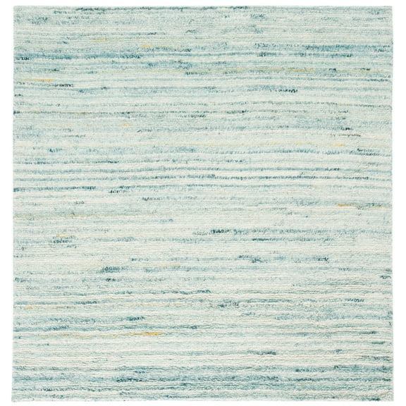 SAFAVIEH Casablanca Katharine Distressed Area Rug, Turquoise/Ivory, 4' x 4' Square