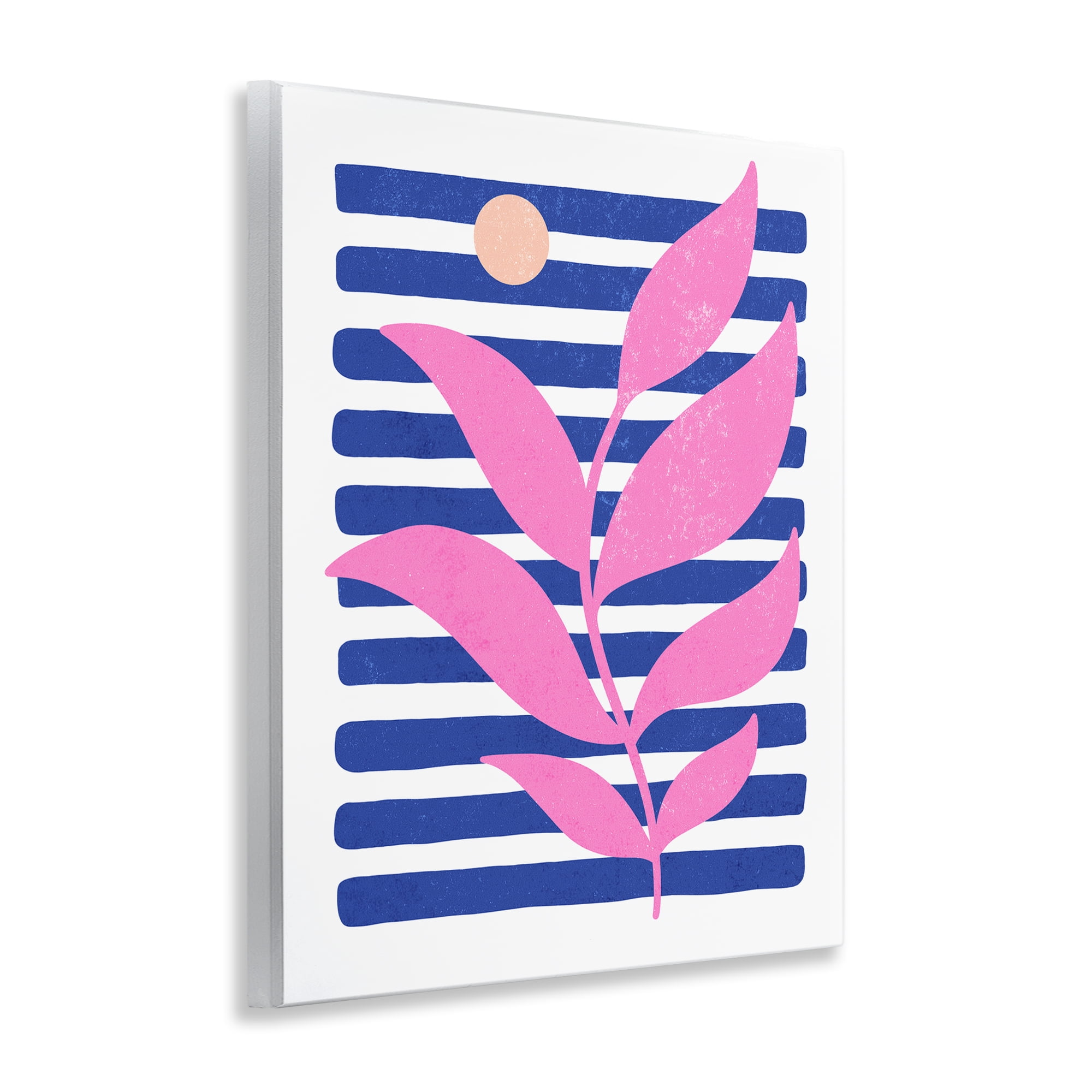 Stupell Industries Sunrise Sprig on Stripes Abstract Painting Unframed Art Print Wall Art, 11 x 14
