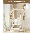 thumbnail image 5 of YUFU 13 in 1 Toddler Slide Swing Set with Golf Drawing Board for Indoor Outdoor Use for Kids Age 1+, Brown, 5 of 15
