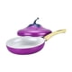 thumbnail image 3 of Sartén para cocinar con forma de berenjena y tapa, sartén para tortillas, sartén ligera, sartén antiadherente de fondo plano para cocina, pan, 3 of 9