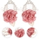thumbnail image 4 of KAKOWELY 2 pulseras de flores con ramilletes de perlas para boda, 4 of 5
