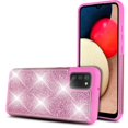 thumbnail image 3 of Value Pack + for Samsung Galaxy A02S A02s with Tempered Glass Glitter Hard Case Hybrid Cell Phone Case Glitter Shock proof Edge Slim Bumper Scratch Cover, 3 of 4