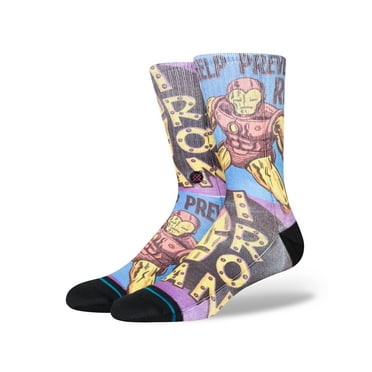 Stance Marvel Prevent Rust Ironman Crew Socks Purple men in size US 6 - 9