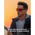thumbnail image 2 of Gafas de sol ATTCL Polarizadas Envolventes 5001 para Hombre UV400 Negro+Rojo, 2 of 7