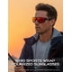 thumbnail image 2 of Gafas de sol ATTCL Polarizadas Envolventes 5001 para Hombre UV400 Negro+Rojo, 2 of 7