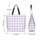 thumbnail image 5 of Disketp Purple Checkboard Bolsa Tote Estampada para Mujer, Bolso de Hombro y de Mano para Compras y Viajes, 5 of 8