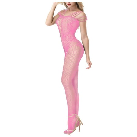 

Zermoge Womens Lingerie Women Fashion Sexy See-Through Underwear Uniform Temptation Mesh Nightdress