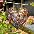 thumbnail image 5 of HELLOYOUNG 3D Metal Wind Spinner Hanging Heart Wind Chime for Outdoor, 360° Rotating Birds & Flowers Sculpture Garden Decor, Unique Balcony Art Ornament, Halloween Christmas Holiday Gift, 5 of 6