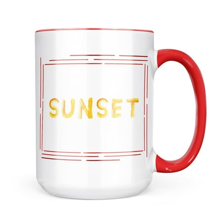 

Neonblond Sunset Brushed Hand Paint Mug gift for Coffee Tea lovers