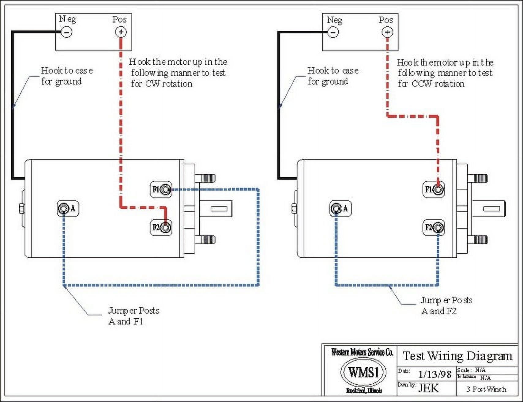 Esquema de fiação do solenoide Ramsey winch