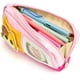 thumbnail image 2 of Estuche de gran capacidad con diseño de gato adorable, bolsa para lápices, papelería, bolígrafos para adolescentes, niñas y niños, con pegatinas mágicas e insignias decorativas, amarillo, 2 of 8