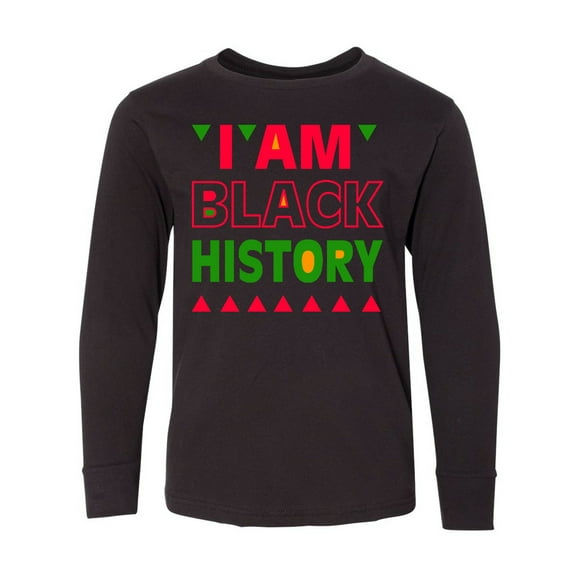 Inktastic I Am Black History Long Sleeve Youth T-Shirt