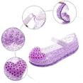 thumbnail image 6 of Mepaouo Girls Princess Dress Sandals Jelly Shoes for Toddler Clear Glitter Mary Jane Flats, 6 of 9