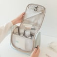 thumbnail image 4 of Large Capacity Waterproof Makeup Bag in Blue Polyester with Hooks for Easy Carry, 4 of 7