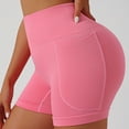 thumbnail image 7 of Oplxuo Womens High Waisted Biker Shorts with 2 Side Pockets, Seamless Summer Stretch Running Athletic Booty Yoga Shorts, 7 of 7