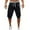 Black, variant on Ecqkame Mens Capri Long Shorts Clearance Men Sport Fitness Jogging Elastic Stretchy Bodybuilding Bermuda Sweatpants Black 2XL